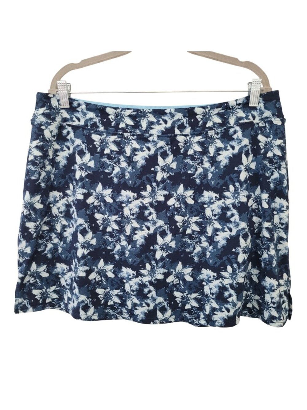 Tranquility By Colorado Clothing Floral Skort Womens Size XXL Navy Daffodil Golf